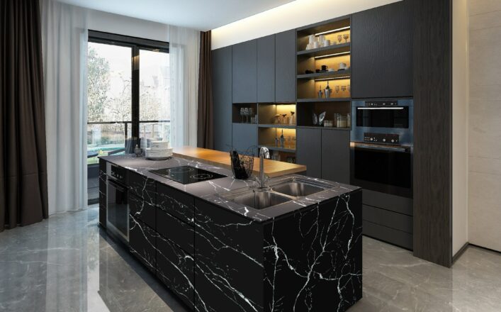 Calacatta Monte Nero (BookMatched)